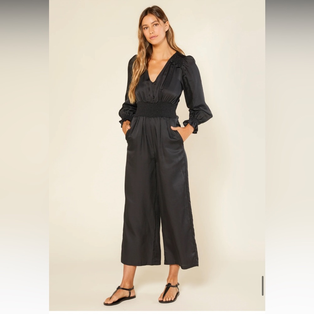 Outerknown silk blend black jumpsuit - Large